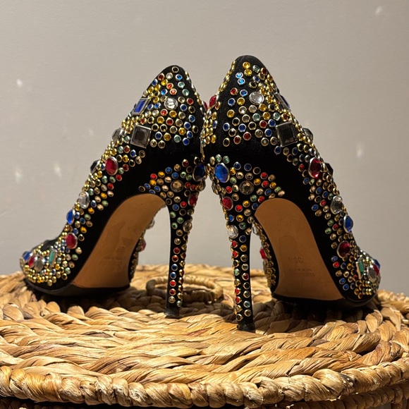 Miu Miu Black Heels with Multicolor Embellishments - Picture 6 of 12